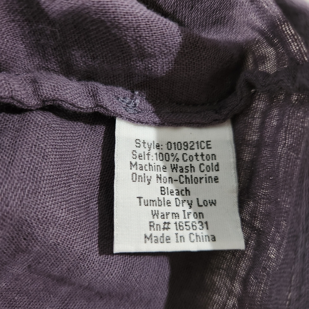 NWT Johnny Was Calme Gray Drape Cotton Tank Top $109 - Picture 4 of 5